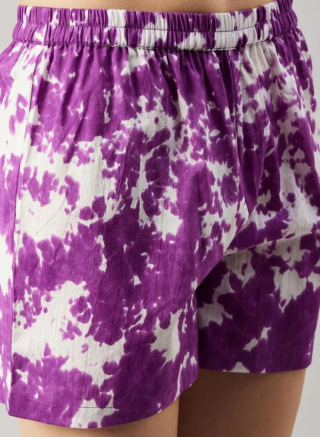 Winered  Women Purple Kimono and Top with Shorts Co-Ords for Women | Best Price UAE